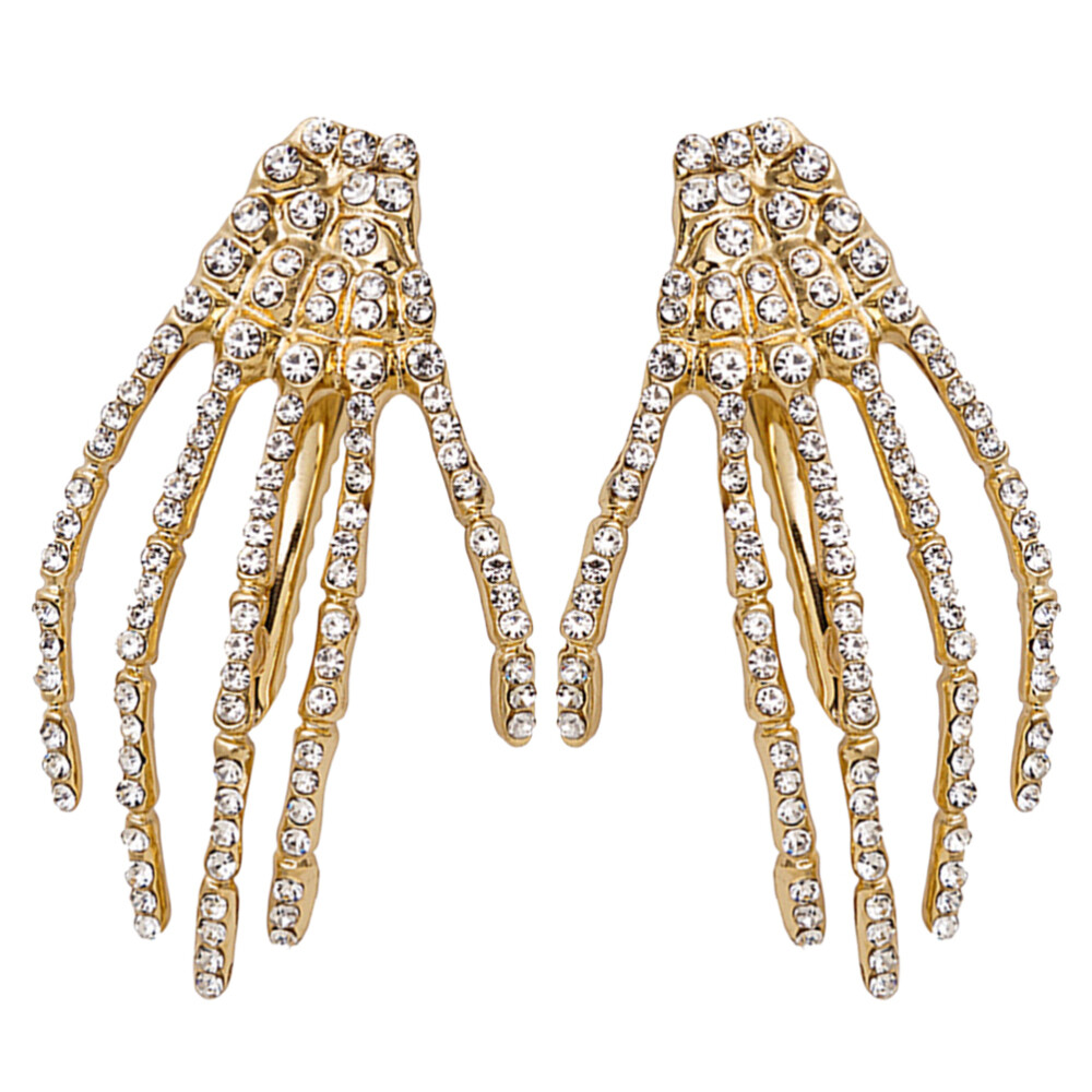 2 Pcs Halloween Hair Clips Zinc Alloy Skeleton Claw Barrettes Hands Bone eBay