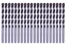 20Pcs Masonry Drill Bits 3/16" Carbide tipped Black/White Stone Bricks Concrete