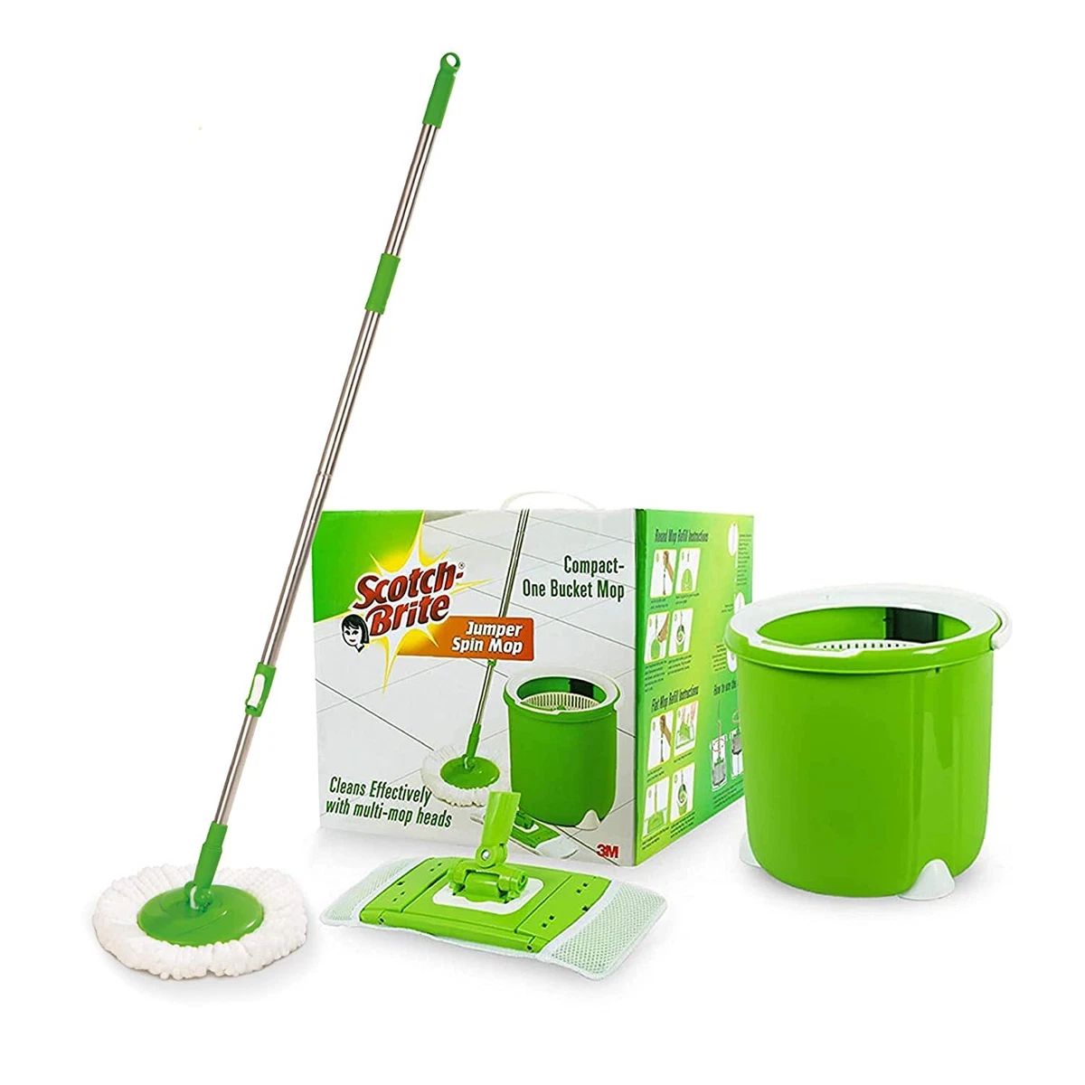 Scotch-Brite Jumper Spin Mop compact one Bucket Mop