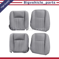 Front Both Side Bottom Top Back PERF Leather Seat Cover Gray For 03-06 Navigator