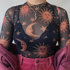 sun and moon mesh top