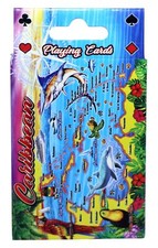 Caribbean Map Collectible Souvenir Playing Cards with Header