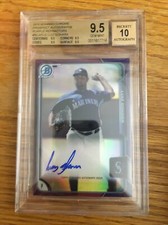 2015 Bowman Chrome LUIZ GOHARA purple refractor auto /250 BGS 9.5 Gem Mint
