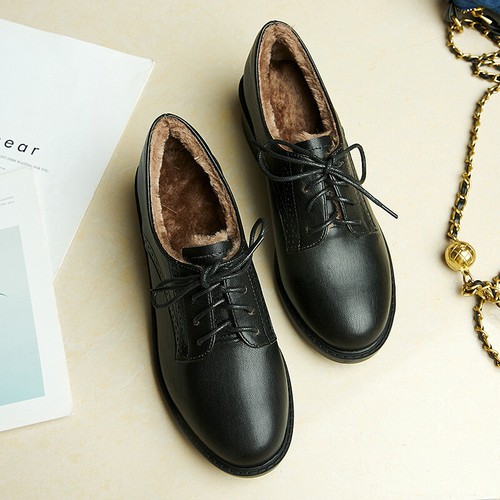 Damas Brogues Oxford con cordones Mujeres Moda Confort Escolar Vestido Zapatos Vintage - Imagen 21 de 27