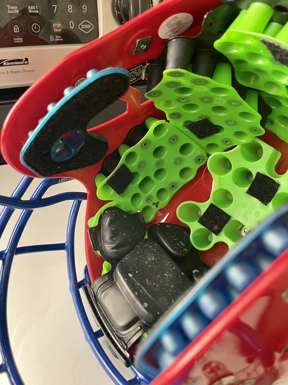 Schutt Youth Vengeance A3 Large Red Blue Face Mask Chin Strap Helmet eBay