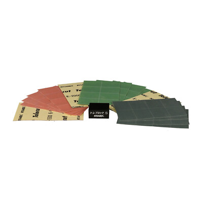 Kovax Tolecut Starterset 1/8 cut 5 x black/green/rosa & Block gegen Lackläufer