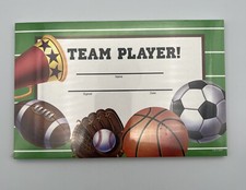 Student Achievement Award Team Player 1 Pack Of 30 Journal Home School Teacher