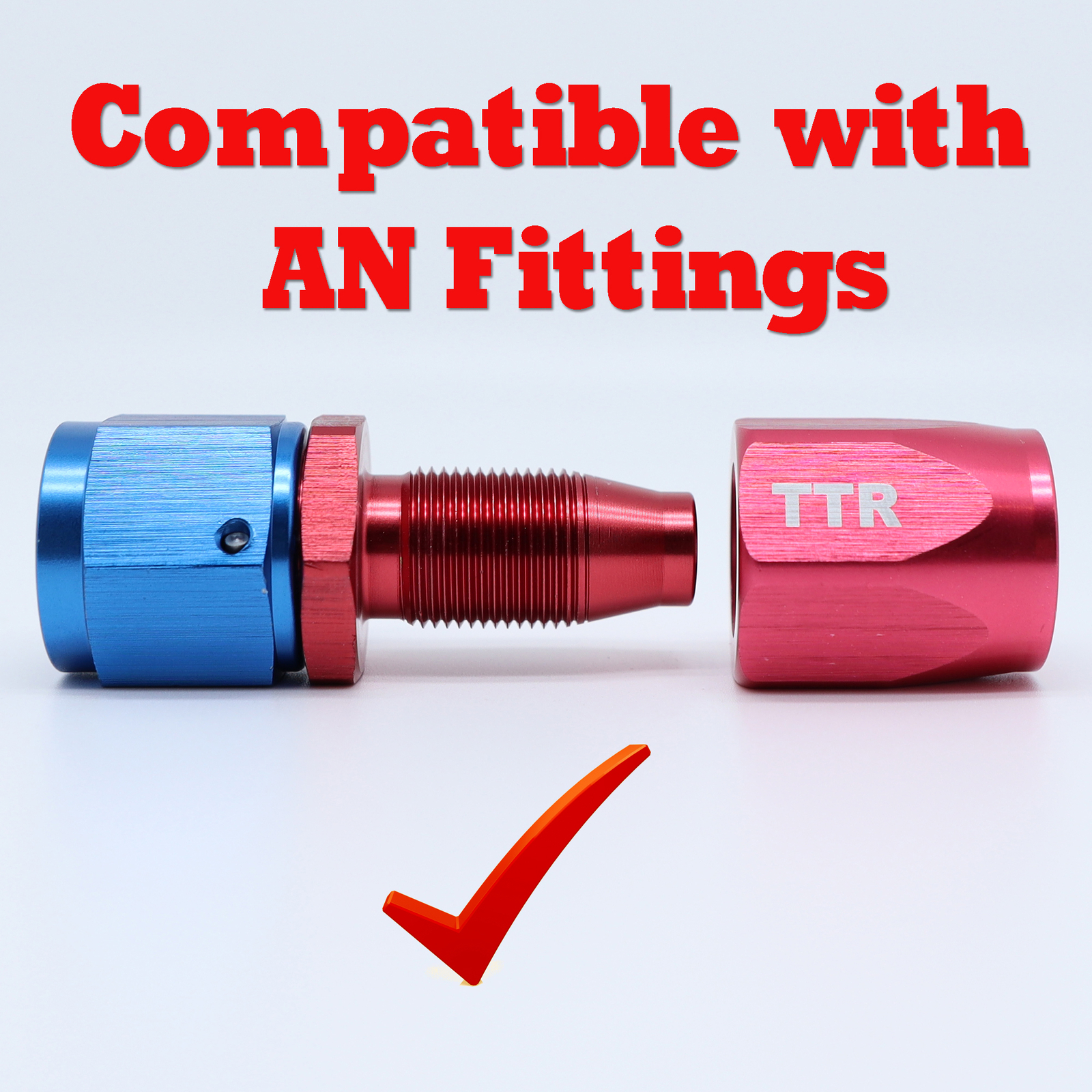 5M AN8 Nylon Stainless Steel Braided Fuel Hose End Fuel Adapter - Foto 6