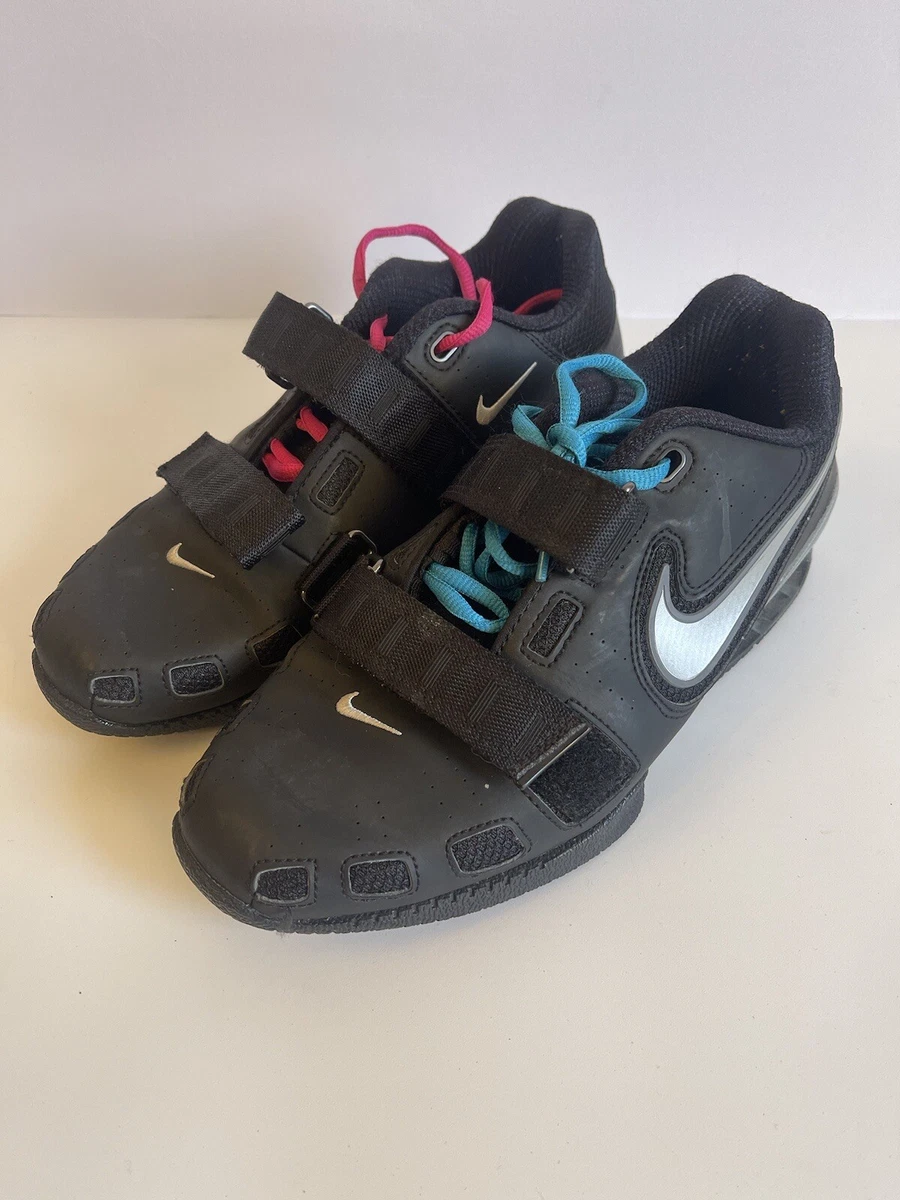 Nike Womens Romaleos 2 Black Silver Weightlifting Shoes Size 10