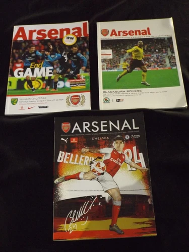 SET OF 3 OFFICIAL ARSENAL FOOTBALL PROGRAMMES MATCHDAY 2012 2013 2016