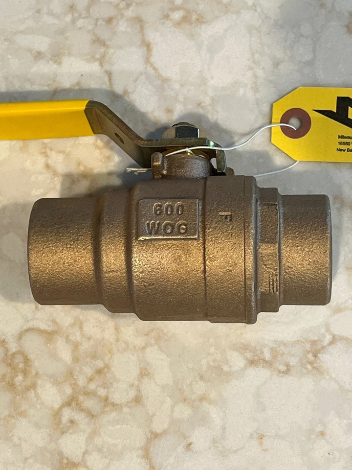 1-1/2" CxC, Standard Port, Bronze Ball Valve, 600 WOG, 150 WSP, MADE IN USA - Image 4 of 4