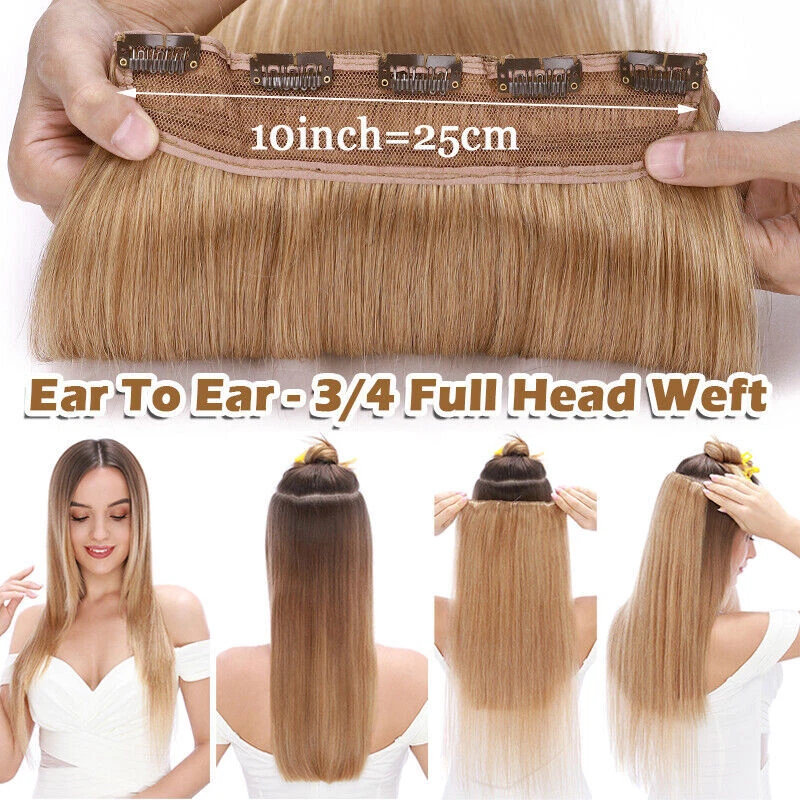 CLEARANCE One Piece Clip in 100% Remy Human Hair Extensions Remy Highlight 24" - Image 4 of 4