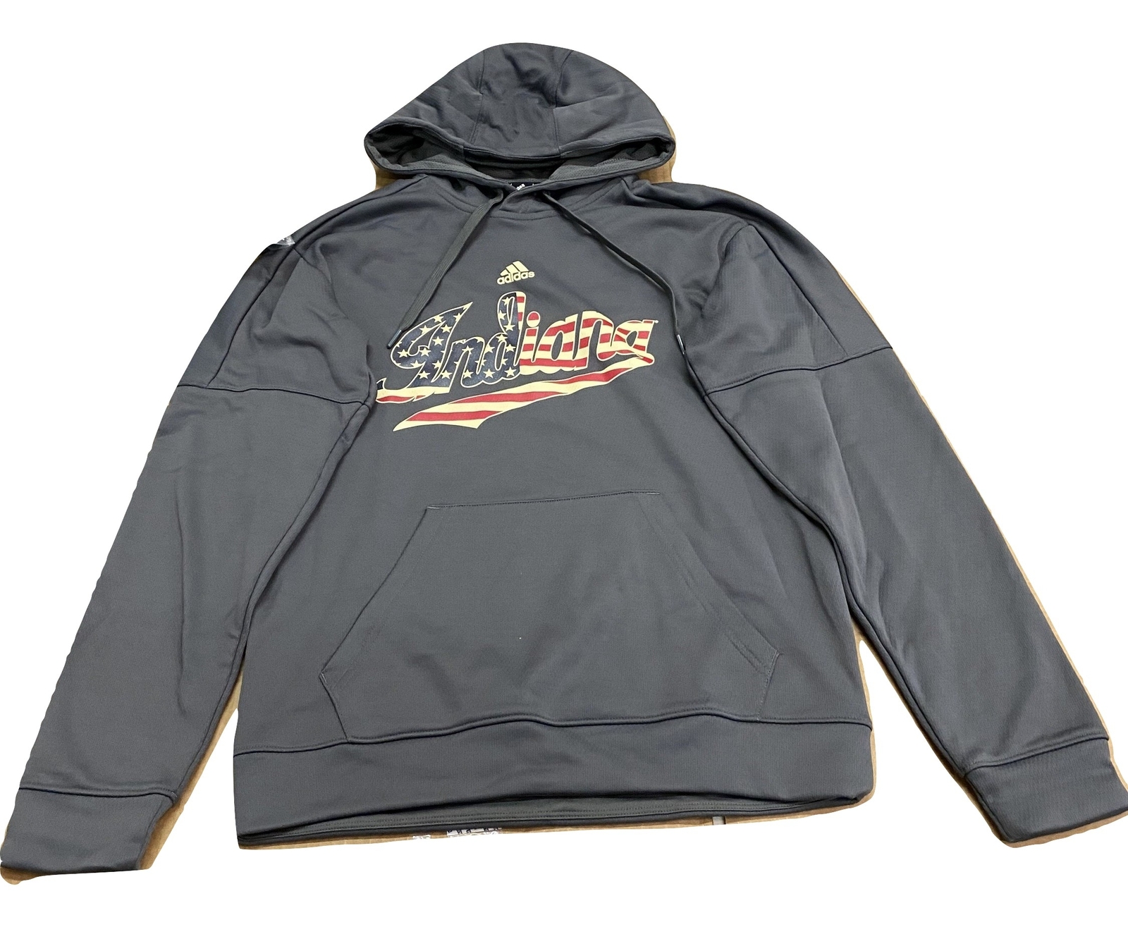 Толстовка с капюшоном Adidas NCAA Indiana State Stars and Stripes Красный/белый/синий FI8012 