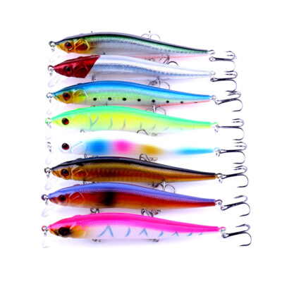 9pcs Minnow Fishing Lure 13.1g/11.5cm Hard Bait Crankbait Bass Tackle Wobbler