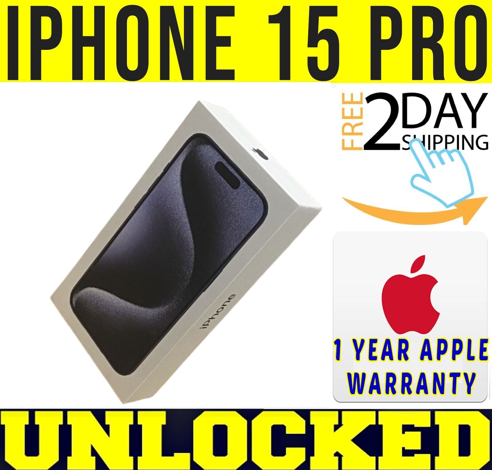 APPLE IPHONE 15 PRO 128GB BLUE TITANIUM (UNLOCKED) ✅ NEVER ACTIVATED ✅ ❖SEALED❖