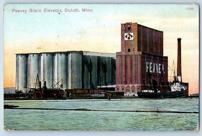 Minnesota MN Postcard Peavey Grain Elevator Duluth Factory Building Exterior
