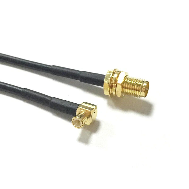 MCX male right angle to RP SMA female jack RF cable RG174 8" for wireless card - Image 3 of 4