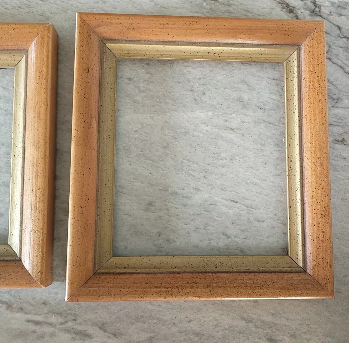 Vintage Gold Trim Picture Frames Art Decor Gallery Wall set Lot 2 7x8