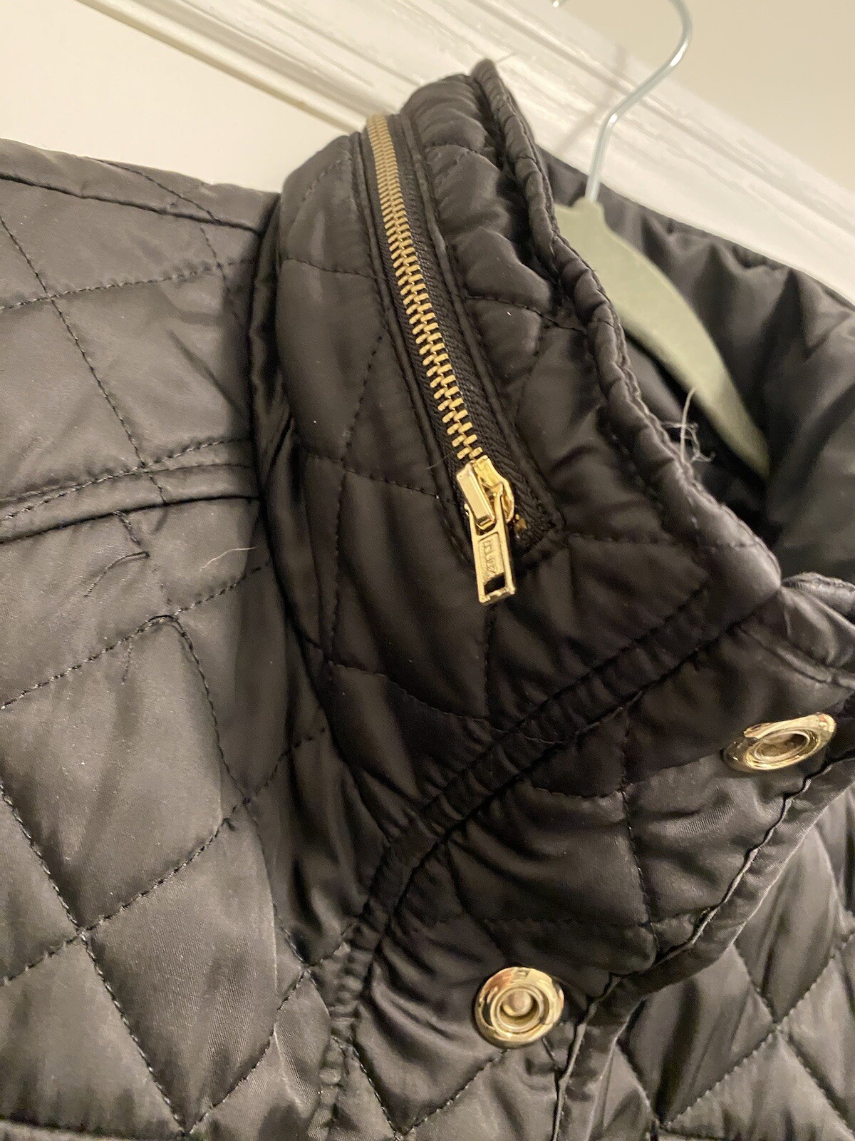 Croft & Barrow Solid Black Full Zip Quilted Hoode… - image 5