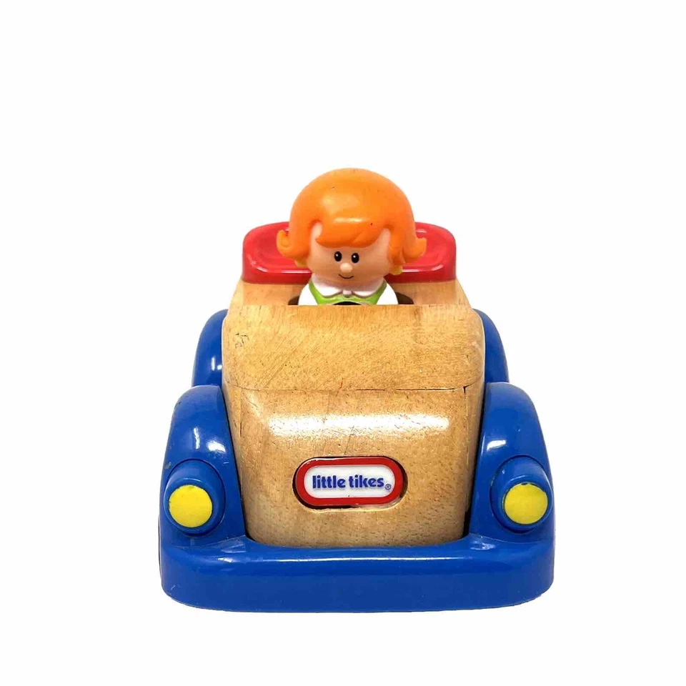 Vintage Little Tikes Press N Go 6" Heavy Wood Car By Toy Quest 2003 Hard to Find - Image 2 of 4