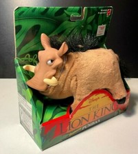 Vintage 1994 Mattel Disney The Lion King PUMBAA Warthog Toy Plush New In Box