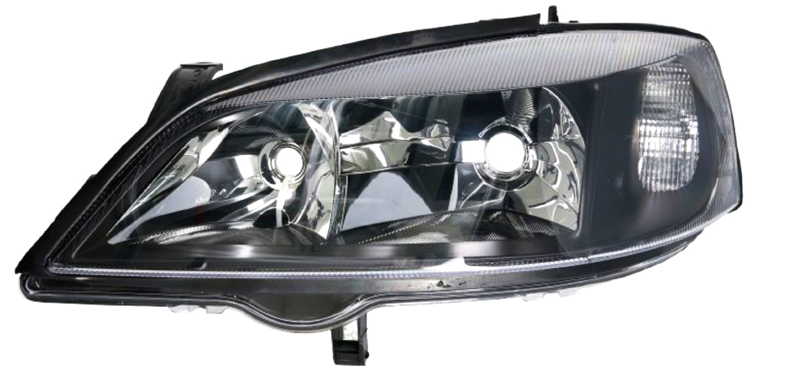 Phare avant gauche noir H7 HB3 pour Opel Astra G 1998 à 2005