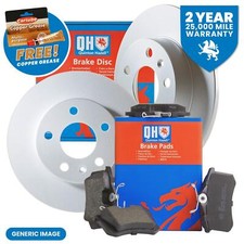 Brake Disc + Pads + Grease Rear For Audi Mitsubishi Seat Skoda VW Quinton Hazell