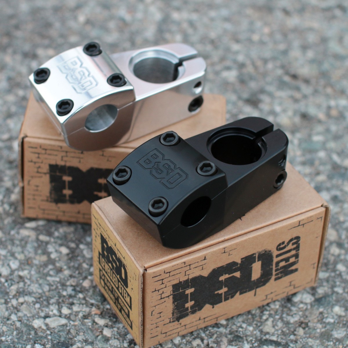 BSD BMX LEVELLED BICYCLE STEM BLACK POLISHED PRIMO ECLAT