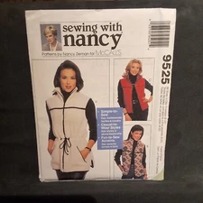Sewing With Nancy McCall's 9525 Vest New Uncut Patterns 