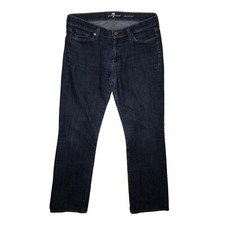 7 For All Mankind Womens Dark Wash Bootcut Jeans U075BJ02S Size 31 J22