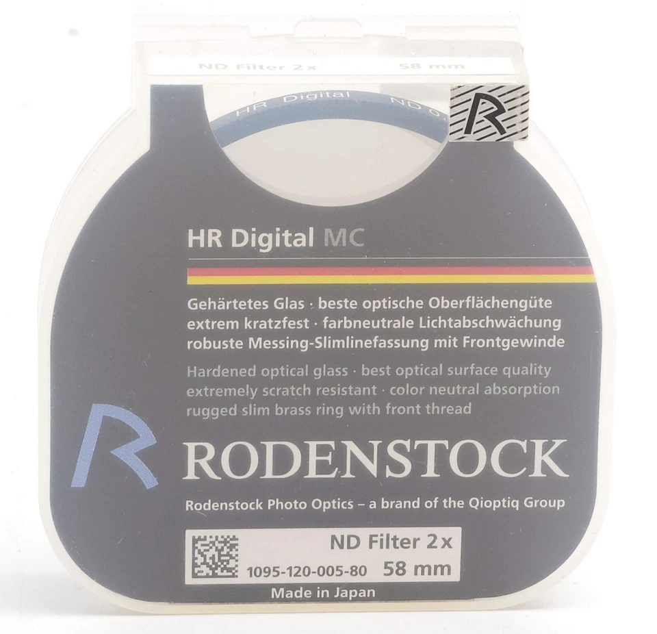 Rodenstock Neutral Density (ND) 1 fstop (x2) 58mm HR  MC Filter NEW OLD STOCK - Image 2 of 2