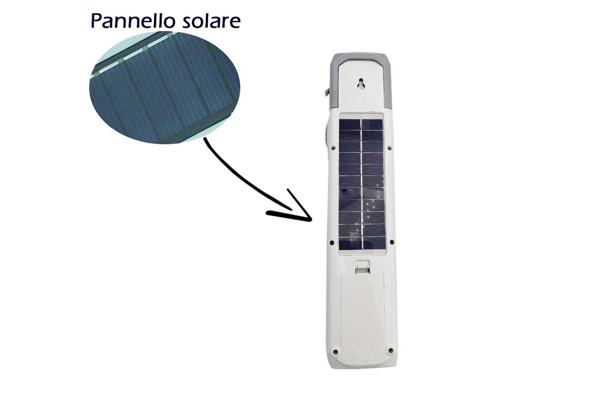 Torcia Lampada Pannello Solare Portatile Ricaricabile Led 40 Sos Usb Jfs 101 55368308 - Foto 12