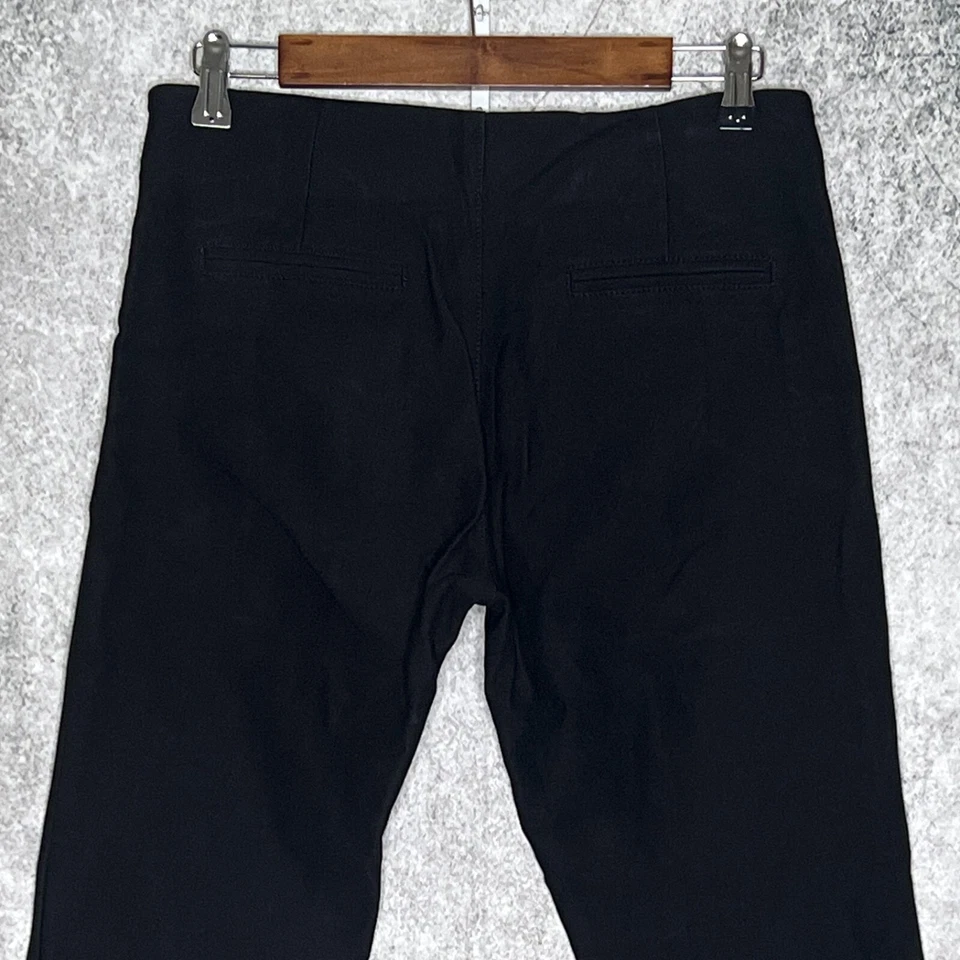 ETHYL womens ponte knit tapered pants size 4 stretch solid black mid rise - Image 4 of 4