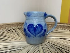 Vintage 1992 Heart & Leaves Rowe Pottery Salt Glazed Creamer AS IS