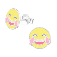 Emoji Ohrringe 925 Silber - Kinder Damen Ohrstecker