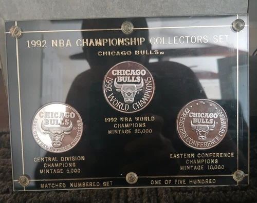 RARE92 Chicago Bulls 3 silver troy ounces for being 1992 Champs. 500 made!