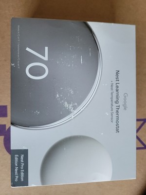Google Nest Learning Thermostat (4th gen) w/ Temperature Sensor (2nd gen) Silver