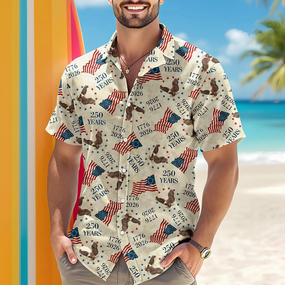 Personalized America 250th Birthday Hawaii Shirt