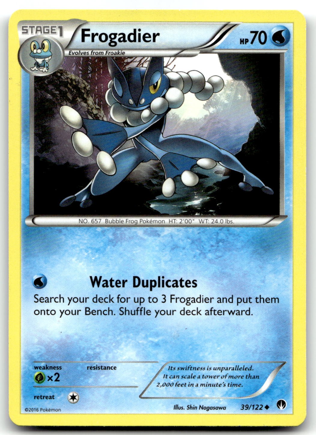 Frogadier 39/122 XY - BREAKpoint Uncommon Normal Pokemon TCG MP