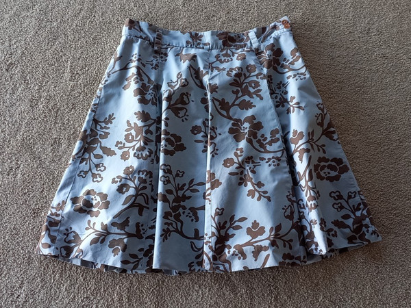 Trelise Cooper Poppy Print Bubble Hem Skirt Silk Blend Black Red AU 14