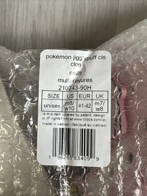 New With Box Pokemon Jigglypuff Crocs Size 8 Men's / 10 Women's | eBay