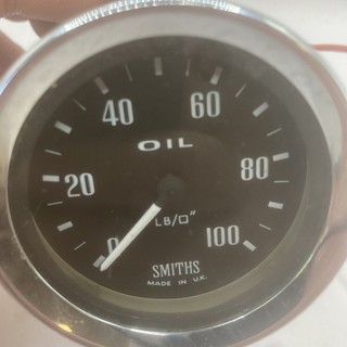 Manometro e staffa pressione olio vintage Smiths 2" 100 psi PG1301/00