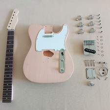 TELE DIY Electric Guitar Kit Mahogany Body Rosewood Fretboard Maple Neck CR Part