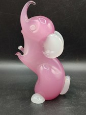 Murano Elefante in vetro opalino rosa, Seguso, Murano glass Elephant 