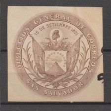 Salwador Ameryka Łacińska Znaczek skarbowy Poczta Kopciuszek Wycinanie 1