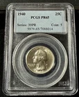 1940 PROOF WASHINGTON QUARTER PCGS PR65