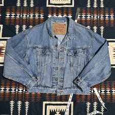 Vintage Made in USA 90s Levi’s Men's Denim Trucker Jacket 70598 4891 Size Small