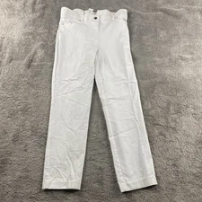 89th And Madison Straight Leg Pants Womens 8 White Mid Rise