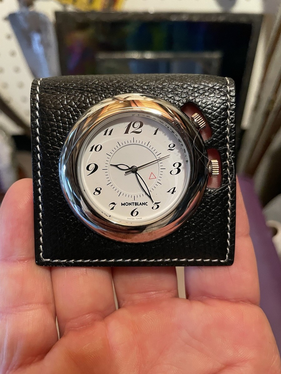 Authentic Montblanc Swiss Travel Alarm Clock Model AL1538844