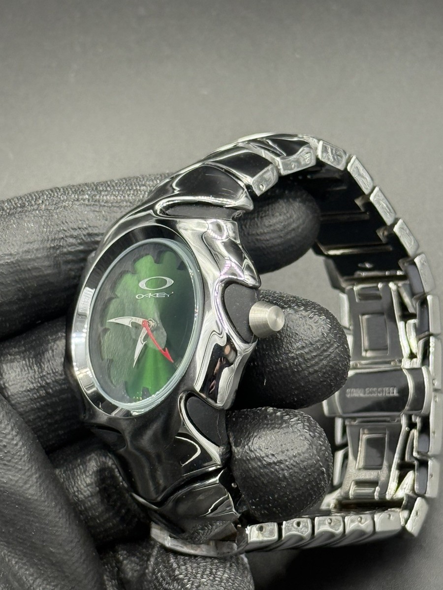 Custom Vintage Oakley Blade 2 Watch Green Dial With Black Rubber
